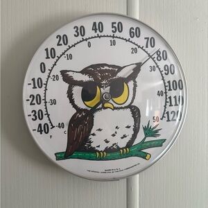Vintage Original Dial Owl Thermometer